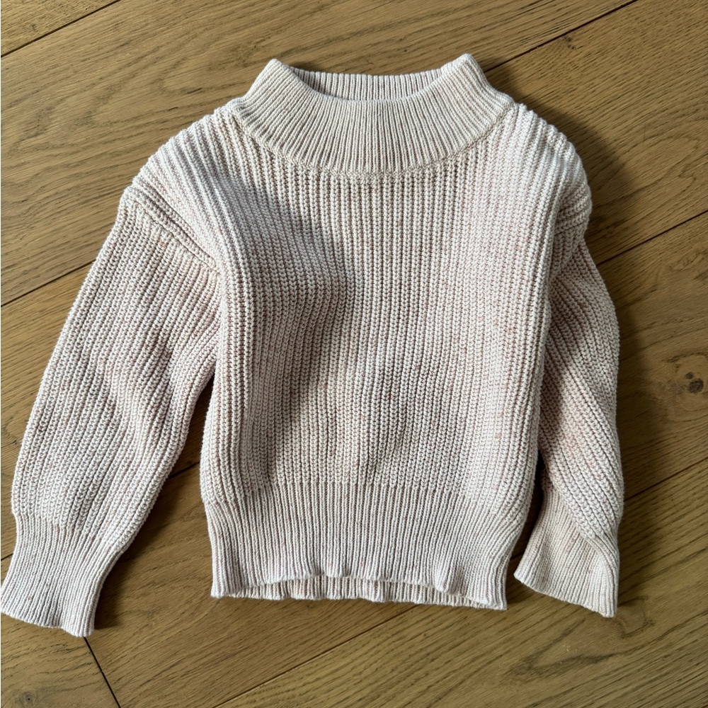 Jamie Kay Cream Ribbed Kids Sweater
